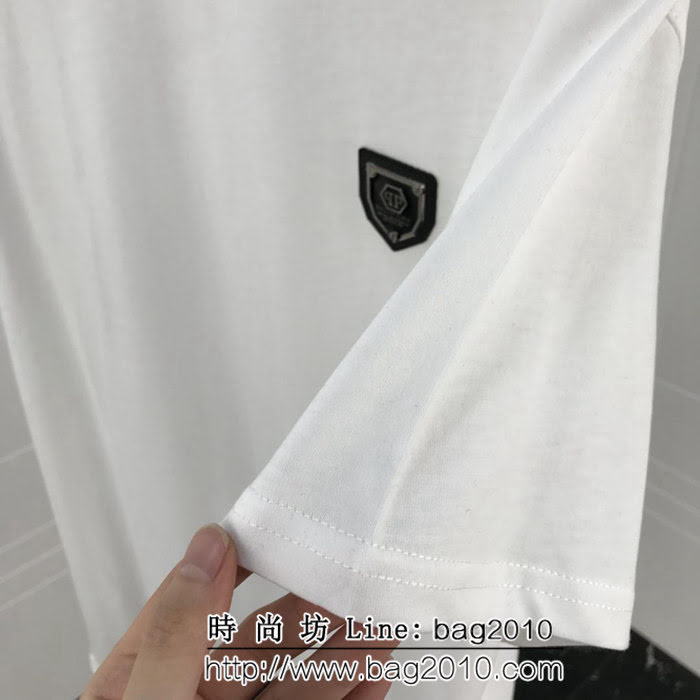 PP19ss早春新款短袖 後背骷髏燙鑽營造立體感 採用絲光面料 高版本男女同款 ydi2121